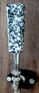 monochrome frost color tap handle white and black swirl
