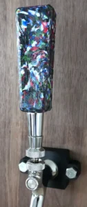 Tornado variant. Black Blue Green White Red White color swirl tap handle